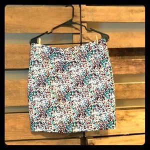 Multi-colored pencil skirt